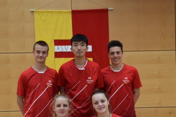 Badminton Landesmeisterschaft 2019 - Lukas Osele, Lisa Sagmeister, Tonni Zhou, Judith Mair, Simon Köllemann